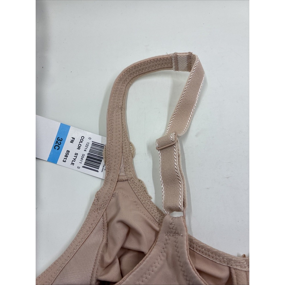 WACOAL Body Suede Size 32C Beige Nude Unlined Pearls Underwire Bra Style: 85813 - Picture 7 of 16